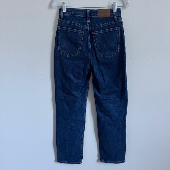 MADEWELL THE PERFECT VINTAGE STRAIGHT JEAN Size 24 Dark Wash Denim Oversized - Picture 5 of 9